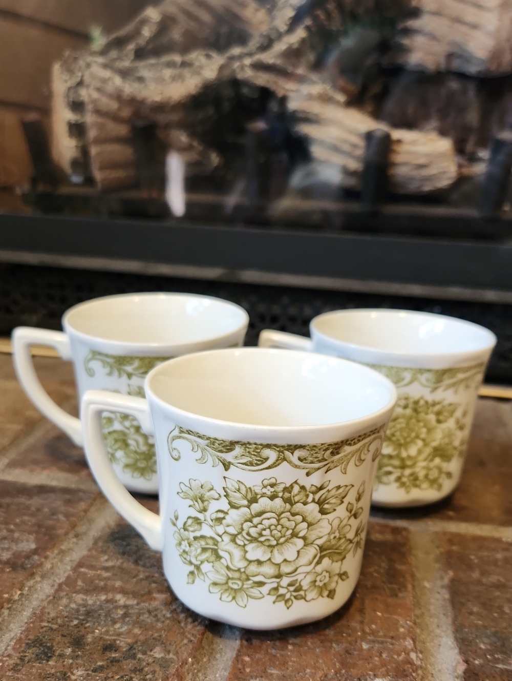 J&G Meakin Avondale Vintage Teacups Set Of 3 Royal Staffordshire England Vintage